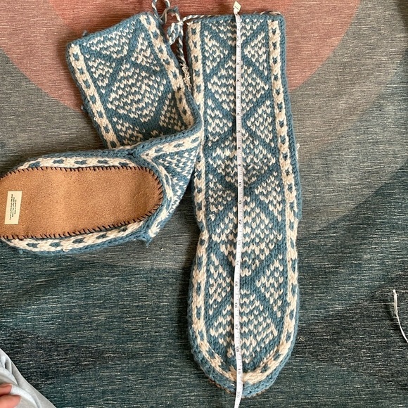 Boho Winter Wool Leather Slippers Boots - Picture 7 of 8